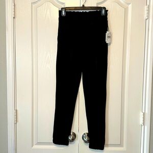 NWT La La Land Creative Co. Black Chenile Ribbed Knit Elastic Waist Joggers XS